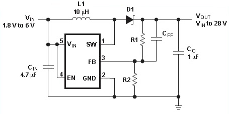 Texas Instruments integrated boost converters TPS61040/41 Texas Instruments TPS61040/41